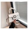 Bolsa Pequena Quadrada Diamante Moda 2024 Nova Guofeng Gem Bolsa Feminina Estilo Ocidental Texte Shoulder Crossbody Bag