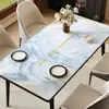 Jogo americano com padrão de mármore, toque de luxo leve e de alta qualidade, à prova d'água, à prova de óleo, lavável, resistente ao calor, jogo americano para mesa de centro, protetor de mesa