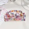 Novo pente portátil com textura de coração oco, estiloso e requintado, pente de beleza doce e feminino, pente de dentes de acetato