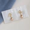 Pendientes de Mariposa con Piedra Ojo de Gato Perla Color Champán para Mujer 2024 Nuevo Estilo Nicho Frescos y Dulces