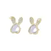 Pendientes Elegantes de Moda 2023 para Mujer Aguja de Plata S925 Pendientes de Conejo Pendientes Personalizados de Celebridad de Internet Amor