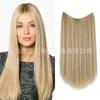 Extensões de Cabelo Femininas de Estilo Europeu e Americano Transfronteiriças, Fibra de Alta Temperatura Cabelo Longo Liso em U com Volume Espesso, Extensões de Cabelo Invisíveis com Linha de Pesca