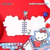 Cuaderno de Espiral con Forma Especial Sanrio Hello Kitty de Guangbo, Cuaderno de Dibujos Animados con Licencia Oficial, Se Puede Abrir Completamente como un Cuaderno de Vocabulario