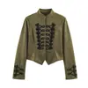 Comercio Exterior 2026 Verano Nuevo Estilo Europeo y Americano Moda Femenina Casual Chaqueta de Gamuza Texturizada con Hebilla de Nudo 4344800