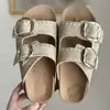 Sandalias Gruesas Tipo Birkenstock Súper Populares para Mujer, Verano 2026 Nuevas Sandalias de Deslizamiento Versátiles con Correa de Hebilla Moda Casual
