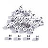 Cuentas de Letras Acrílicas Letras Inglesas Fondo Blanco Texto Negro Cuentas Planas Cuentas Cuadradas Materiales para Bisutería DIY Cuentas Sueltas Redondas DIY