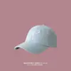 Boné de Baseball Feminino para Todas as Estações com Teto Macio, Bordado 3D com Letra R, Tecido Lavado, Ajustável, Simples Casual para Uso Diário