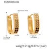Pendientes Mili Super Flash 5A de Circonita con Hebilla en Forma de U y Diamantes de Colores Estilo Europeo y Americano Moda Lujo Ligero Más Fáciles de Combinar Pendientes de Acero Inoxidable