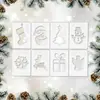 Decorações de Natal transparentes de acrílico de alta qualidade para exportação, Enfeites transparentes em branco para árvore de Natal DIY