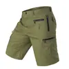 Shorts de Trabajo de Verano para Hombre, Multibolsillo, Corte Recto Holgado, Longitud de Cinco Puntos, Casual para Exteriores, Transpirables, de Secado Rápido, Pantalones de Longitud Media para Hombre