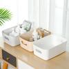 Caja de Almacenamiento Escritorio Almacenamiento de Cosméticos Organizador de Artículos Varios Cesta de Almacenamiento Plástico Snack Hogar Cocina Caja de Almacenamiento