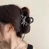 Grampo de Cabelo Elegante de Acetato com Laço para Mulheres 2025 Novo Presilha Tubarão Elegante Clássico Pegador de Cabelo Acessório de Cabelo Popular