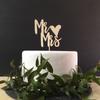 Decoración de Pastel de Madera Ins Wind MR & MRS Día de San Valentín Boda Propuesta de Matrimonio Mesa de Postres Tarjeta de Pastel de Madera