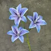 Novas Cabeças de Flores de Lírio 3D Flores Artificiais Decoração de Casa Arte Floral Enfeites DIY Adereços Casamento Cabeças de Flores Feitas à Mão Atacado