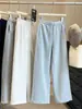 Calça Casual Esportiva Larga de Lã Grossa Forrada para Mulheres, Estilo Novo, Estilo Preguiçoso, Cintura Alta, Solta, Caimento Fluido, Perna Reta, Calça de Moletom Longa