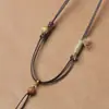 Corda de couro encerado de alta qualidade, macia, lisa, trançada à mão, cordão para colar, cordão para pendurar joias DIY, Buda de jade, jade Hetian