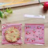 Bolsa de embalaje para hornear galletas caramelo crujiente de copo de nieve bolsa pequeña para regalo jabón artesanal transparente bolsa autoadhesiva 7*7