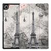 Funda Protectora Pintada para Samsung S10 FE 10.9 A8 10.5 Plegable en Tres Partes Tipo Libro Anticaídas Plana