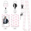 Porta credencial duro lindo y ligero con clip metálico trasero, porta gafete retráctil para empleados, porta credencial de estudiante para campus