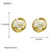 Pendientes Largos de Perlas Geométricas Huecas para Mujer Diseño de Nicho Estilo Ins de Gama Alta Pendientes de Aleación Pendientes