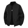 Jaqueta curta masculina com gola de baseball 2026 moda primavera casual versátil casaco masculino primavera e outono top liso
