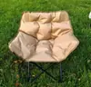 Silla Lunar Plegable de Respaldo Alto para Exteriores con Acolchado de Algodón P1 Silla Portátil para Estudiantes de Arte para Bocetos en Exteriores, Camping y Ocio