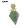 WT-P1983 Colgante de Diseño Único Hexagonal Geométrico con Piedra Colorida para Botella de Perfume, Accesorios para Collar de Mujer