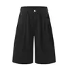 Jia Yiku 2026 Nuevo Traje Americano de Caída Pantalones de Siete Puntos Pantalones de Traje Estilo Old Money Pantalones Plegados Yamamoto Pantalones Sueltos de Longitud Media