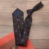Gravata de padrão listrado marrom retrô romântico francês de 8cm para vestido formal masculino estilo Yupi Sina padrinho