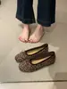 Bailarinas de terciopelo con lazo para mujer, colección otoño 2026, estampado de leopardo, punta fina, perfectas con vestidos, suela suave, estilo slip-on