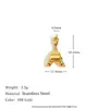 Accesorios para Joyería DIY Transfronterizos Europeos y Americanos Acero Inoxidable Chapado en Oro de 18K Zapatos de Lona Torre Oso Dientes de Lobo Colgante de Guitarra Mujer