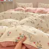 Funda de edredón de gasa de doble capa, pieza única, 150x200x230, no de algodón, algodón puro, sábana individual para cama de niño, funda de edredón separada, 4