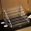 Suporte de Exibição de Acrílico Prateleira Escada para Miniaturas Caixas Surpresa Rack de Exibição Transparente Suporte de Exibição de Bonecas para Uso Doméstico