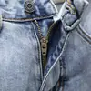 Jeans para Hombre de Alta Gama Color Claro, Nuevo Estilo Otoño, Marca de Moda, Pantalones Ajustados Skinny Versátiles Casuales, Nuevo Modelo para Hombre 2024