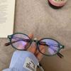 Novos óculos ovais de casco de tartaruga lisos para estudantes do sexo feminino óculos anti-luz azul óculos de aro plano podem ser combinados