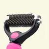 Peine desenredante para mascotas transfronterizo, Cuchillo desenredante para perros y gatos, Peine de acero inoxidable, Peine para eliminar pelo, Peine desenredante y de aseo, Suministros de limpieza para mascotas