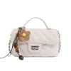 Bolso de cadena con diseño de rombos para mujer, nuevo modelo de otoño 2026, súper popular para el trabajo, bolso de mano pequeño, bolso cuadrado pequeño de hombro y cruzado