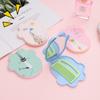 Espejo pequeño portátil estilo dibujos animados con peine, espejo de maquillaje, juego de dos piezas, espejo de maquillaje de regalo