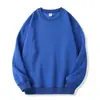 Nova coleção outono e inverno: moletom unissex, gola redonda, ombros caídos, 100% algodão, cor sólida, com forro de fleece, espessado, estilo coreano, simples e versátil