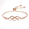 Explosiones Europeas y Americanas Pulsera Ajustable de 8 Caracteres para Mujer Personalizada Simple Extraíble Pulsera de Circonita Joyería de Moda para Mujer de Amazon