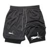 Shorts Deportivos de Verano para Hombre de Aliexpress Transfronterizos de Secado Rápido Transpirables Doble Capa Anti-Reflejo Falsos de Dos Piezas para Fitness Running