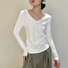 ¡Réplica de Trece Filas de Alta Calidad! Camiseta Adelgazante de Otoño 2026 Súper Delgada que Resalta la Clavícula, Alta Elasticidad, para Mujer