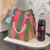 Bolsas de Mano Tejidas Populares Japonesas y Coreanas Cuidadosamente Seleccionadas, Bolsos de Trabajo Portátiles, Bolsos Tote de Gran Capacidad, Bolsos Cuadrados Pequeños para el Viaje Diario