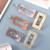 Estilo K de los Nuevos Accesorios para el Cabello de Celebridades de Internet para Mujeres, Pasadores de Ácido Acético, Pinzas Simples Rectangulares de Resorte, Elegantes Pinzas para Cola de Caballo para la Parte Posterior de la Cabeza