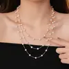 Collar de flor de circonita estilo coreano con lazo, cadena para la clavícula de lujo discreto, accesorio versátil de moda y etéreo para mujer