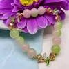 Novo Estilo Mori Doce Duas Cores Flor Flutuante Pulseira de Vidro Simples Ins Design de Nicho Versátil Gradiente Pulseira de Estudante