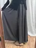 Calça-Saia Feminina Outono Petite Cor Café Melardo Marrom, Calça Larga Casual Solta com Caimento