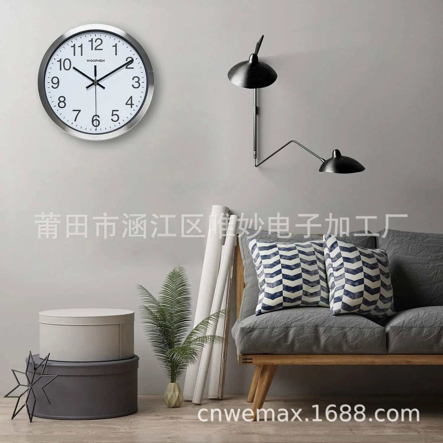 10寸铝挂钟