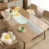 Protetor de Mesa Espesso, À Prova de Óleo, À Prova d'Água, Resistente ao Calor, Protetor de Mesa de Vidro Macio, Toalha de Mesa de PVC Lavável, Toalha de Mesa Transparente Cortável