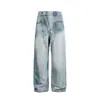 Ropa para Hombre Beijie Otoño/Invierno 2025 Nuevos Jeans de Pierna Recta con Doble Bolsillo Pantalones Largos Casuales Lavados Vintage para Hombre